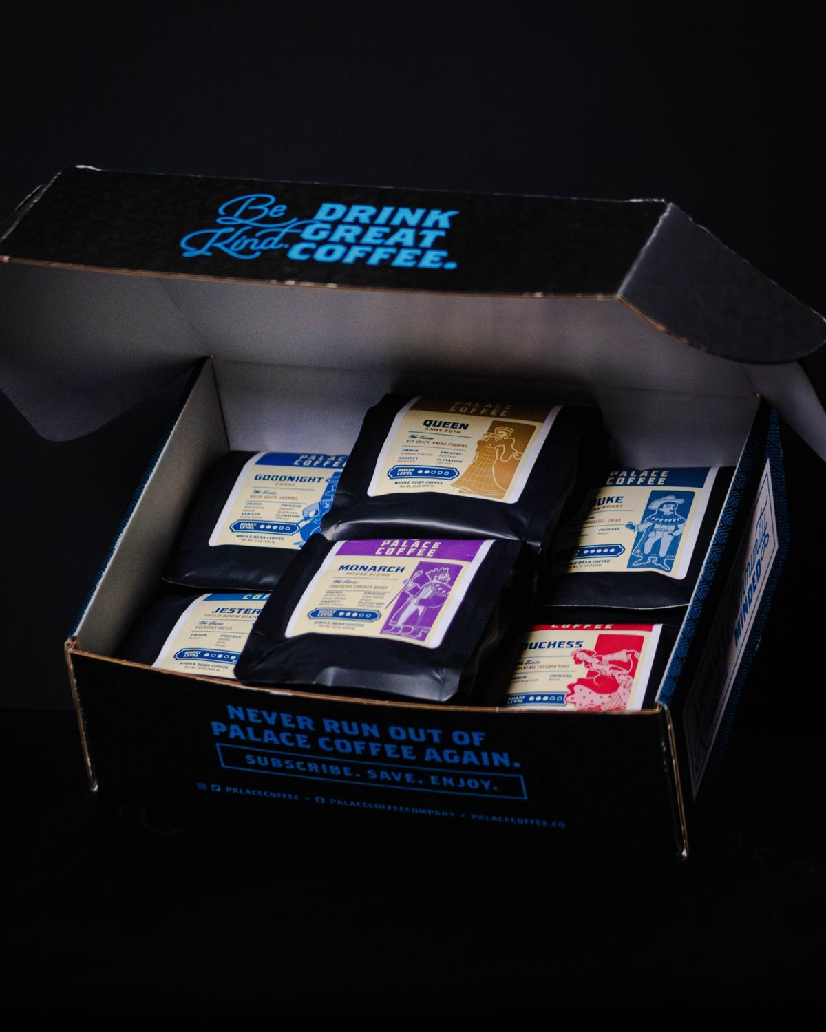COFFEE SAMPLE BOXES - Palace Coffee Co. - Wholebean