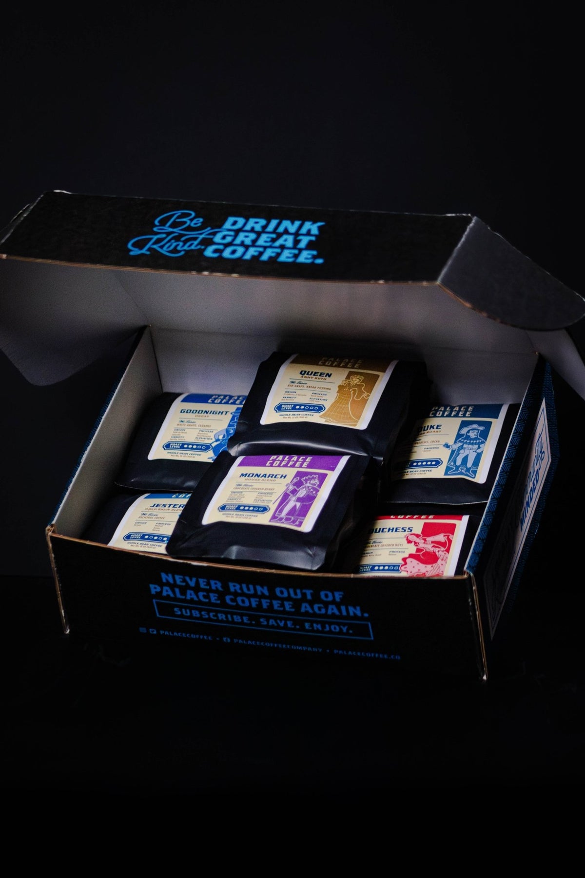 COFFEE SAMPLE BOXES - Palace Coffee Co. - Wholebean