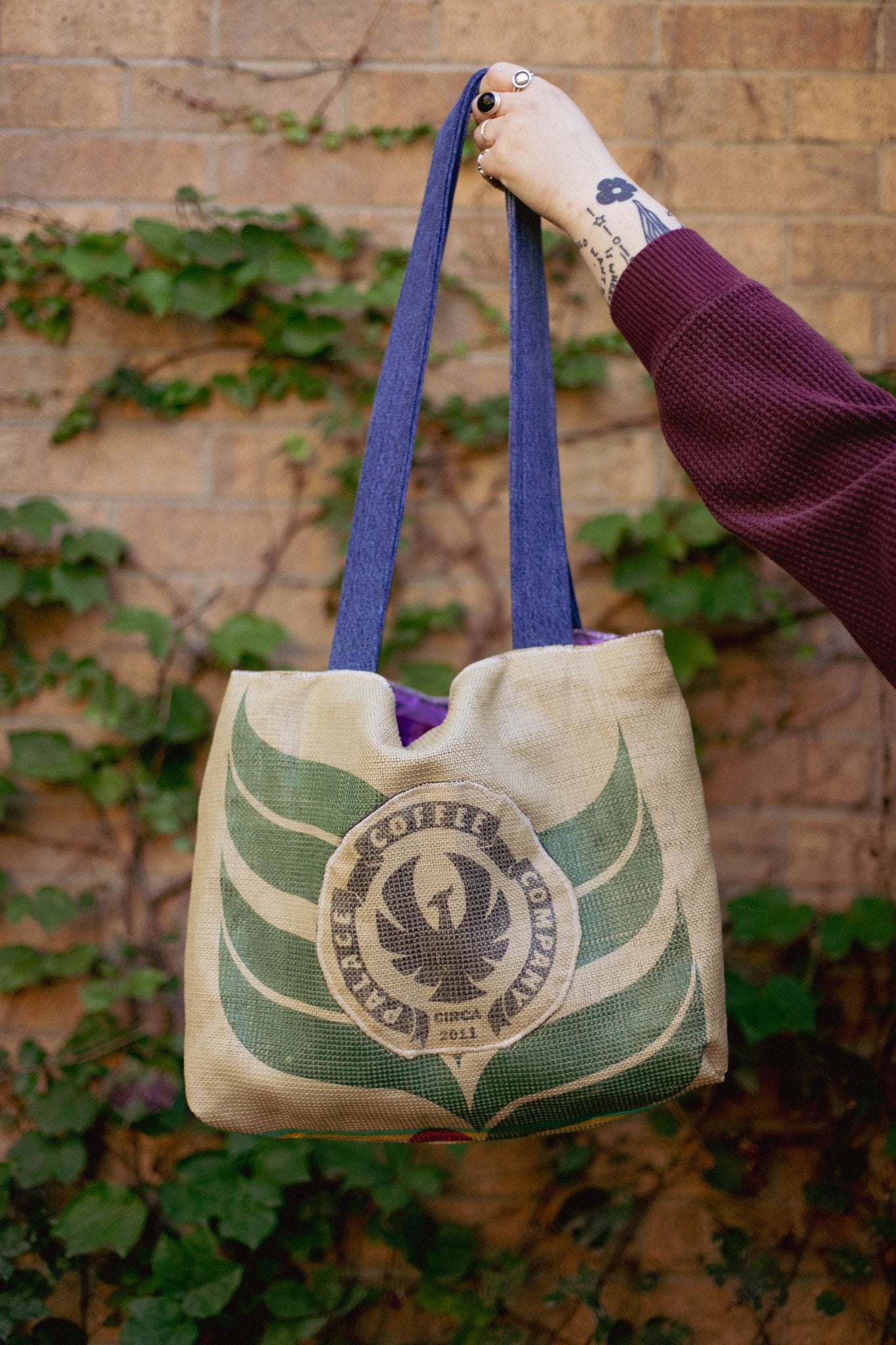 HANDMADE UPCYCLED PALACE COFFEE TOTE - Palace Coffee Co. - Merch