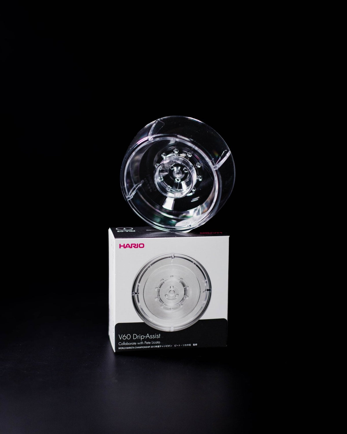 Hario V60 Drip-Assist clear water dispersion tool for pour over coffee