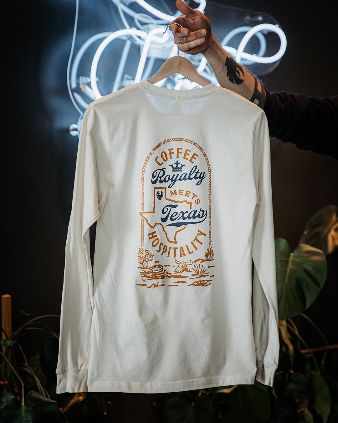 TEXAS HOSPITALITY LONG SLEEVE TEE - Palace Coffee Co. - Merch