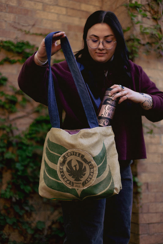 Handmade Upcycled Palace Coffee Tote