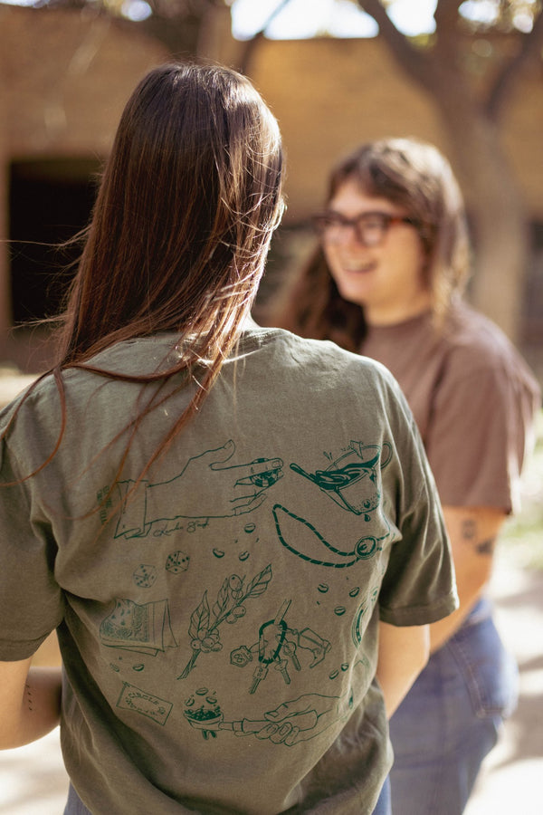 Palace Coffee Co Palace Patchwork graphic t-shirt in West Texas style